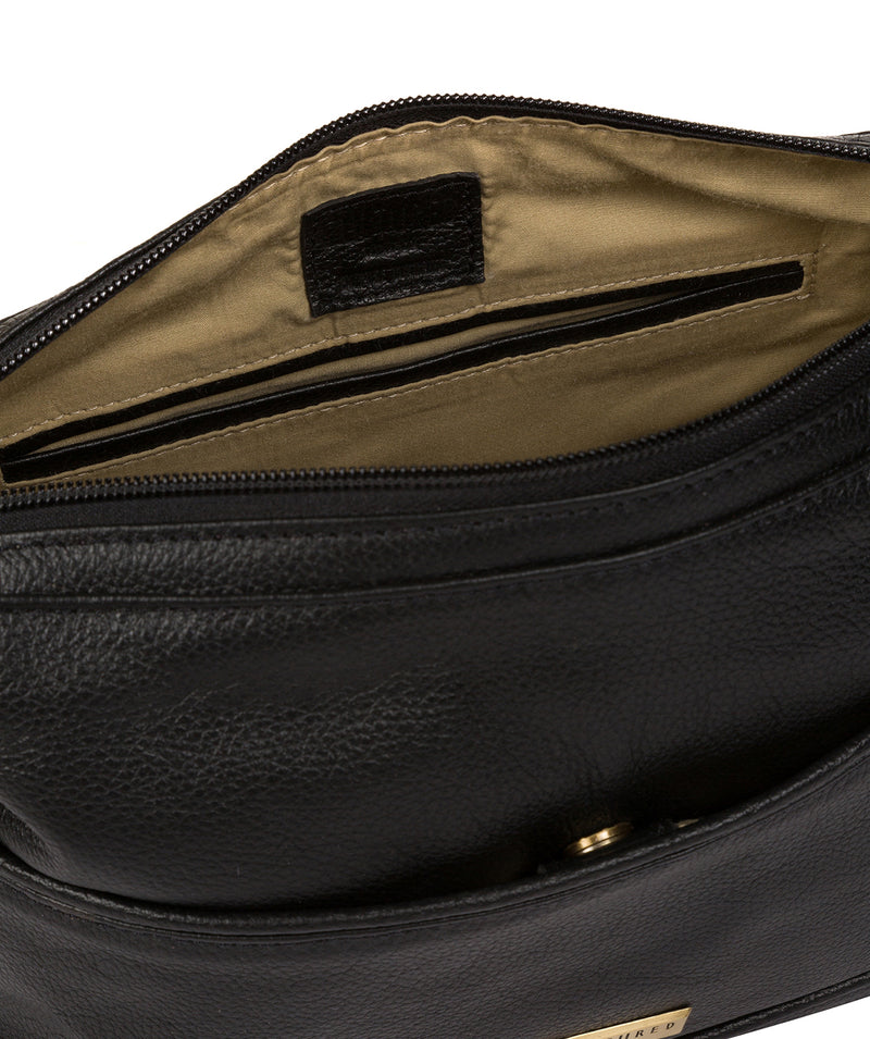 'Duana' Black Leather Shoulder Bag image 4