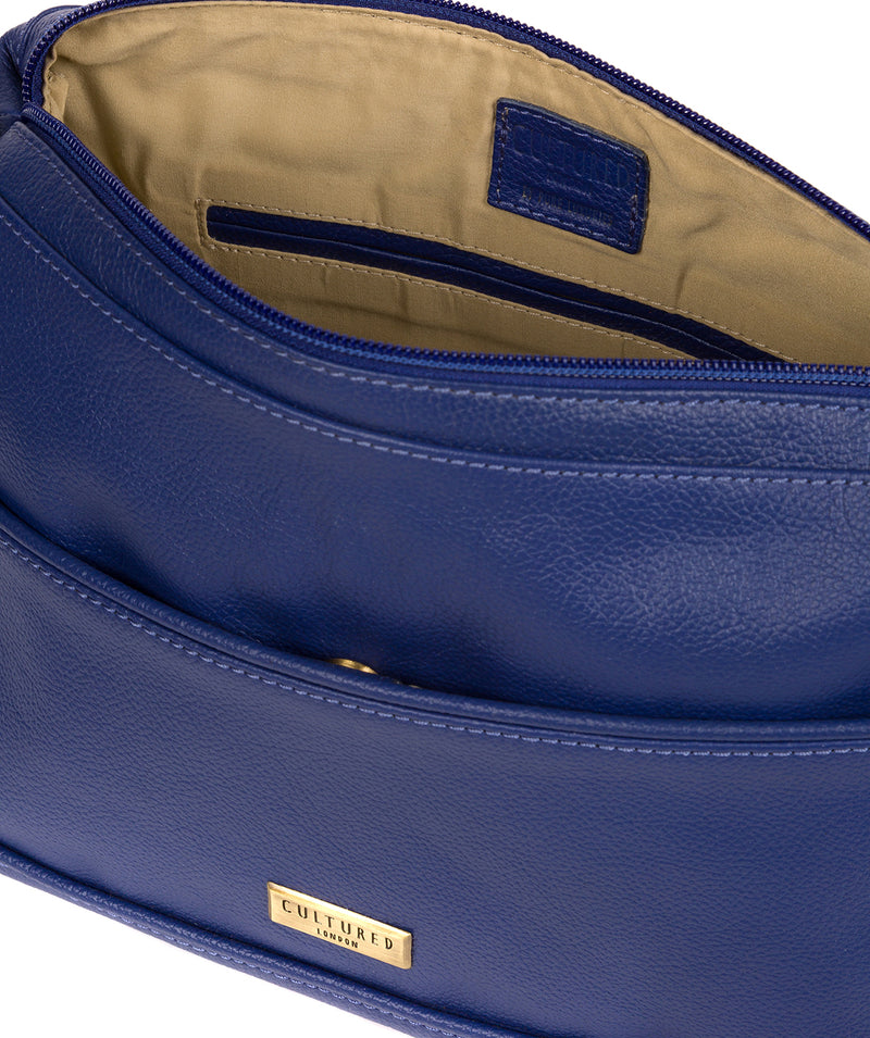 'Duana' Mazarine Blue Leather Shoulder Bag image 4