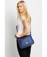 'Duana' Mazarine Blue Leather Shoulder Bag image 2