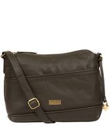 'Duana' Olive Leather Shoulder Bag Pure Luxuries London