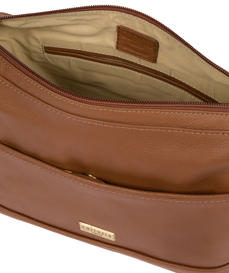 'Duana' Tan Leather Shoulder Bag Pure Luxuries London
