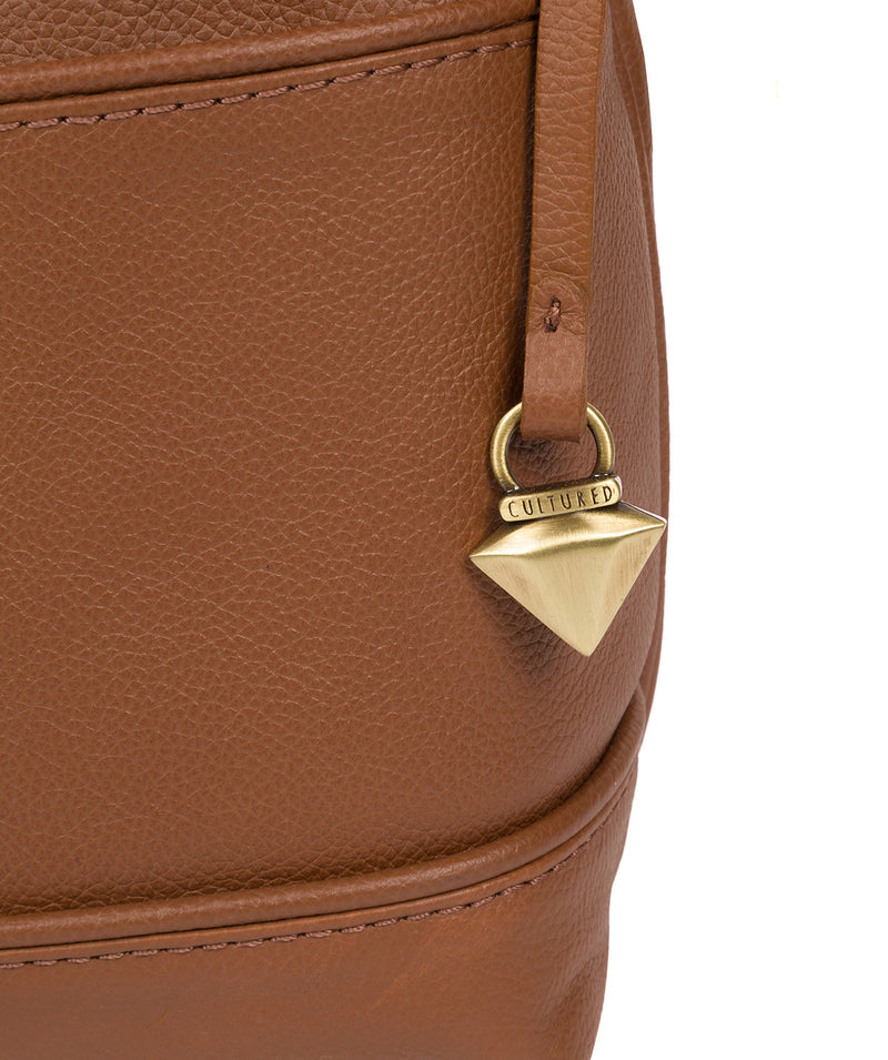 'Duana' Tan Leather Shoulder Bag Pure Luxuries London