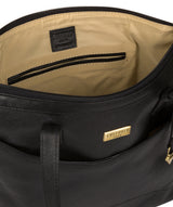 'Oriana' Black Leather Tote Bag image 4