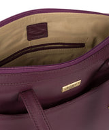 'Oriana' Fig Leather Tote Bag image 4