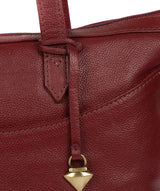 'Oriana' Ruby Red Leather Tote Bag image 6