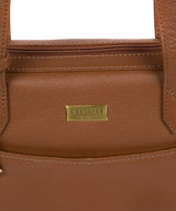 Oriana' Tan Leather Tote Bag image 5