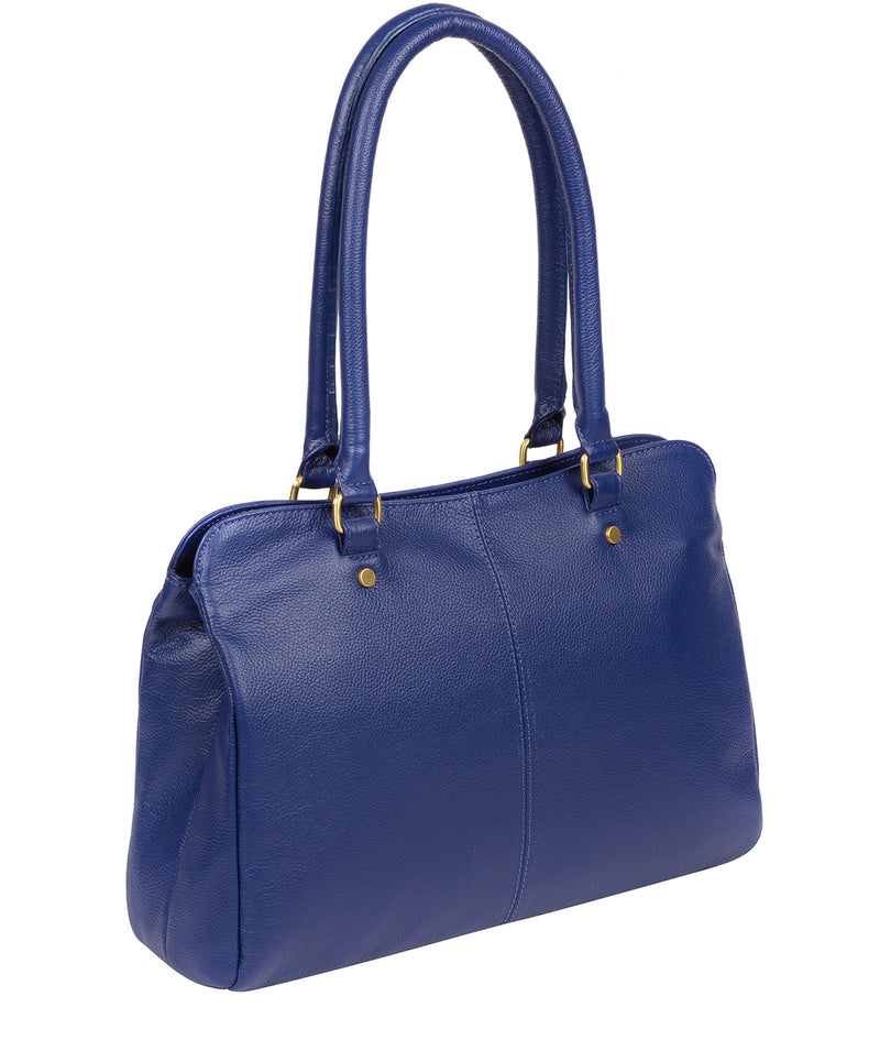 'Kiona' Mazarine Blue Leather Handbag image 3