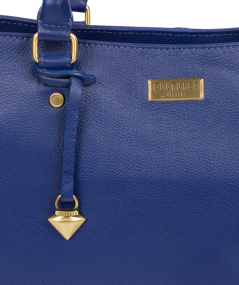 'Kiona' Mazarine Blue Leather Handbag image 5