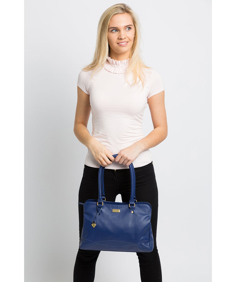'Kiona' Mazarine Blue Leather Handbag image 2