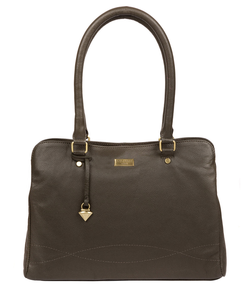 'Kiona' Olive Leather Handbag image 1