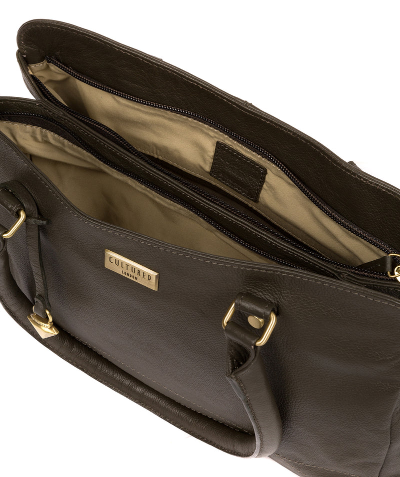 'Kiona' Olive Leather Handbag image 4