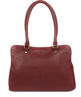 'Kiona' Ruby Red Leather Handbag image 3