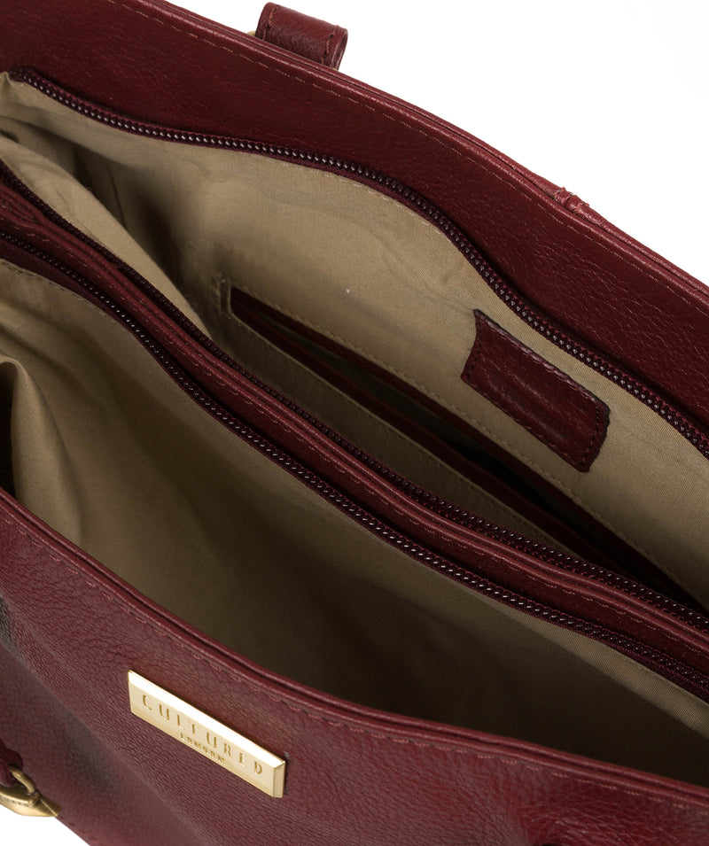 'Kiona' Ruby Red Leather Handbag image 4