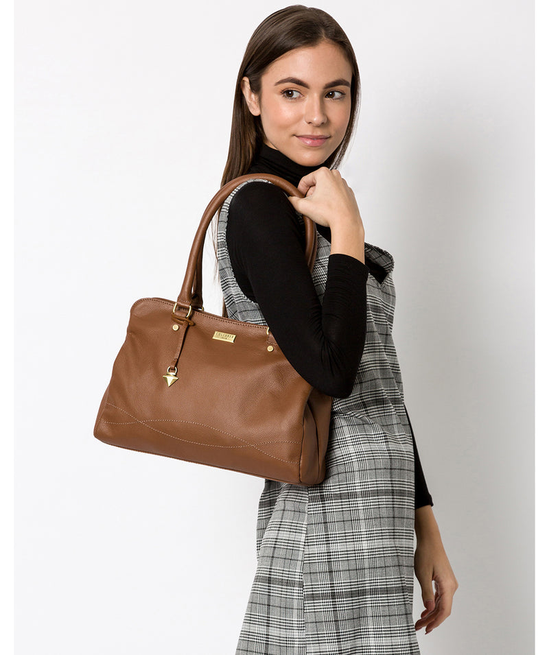 'Kiona' Tan Leather Handbag image 2