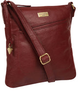 'Bronwyn' Ruby Red Leather Cross Body Bag image 5