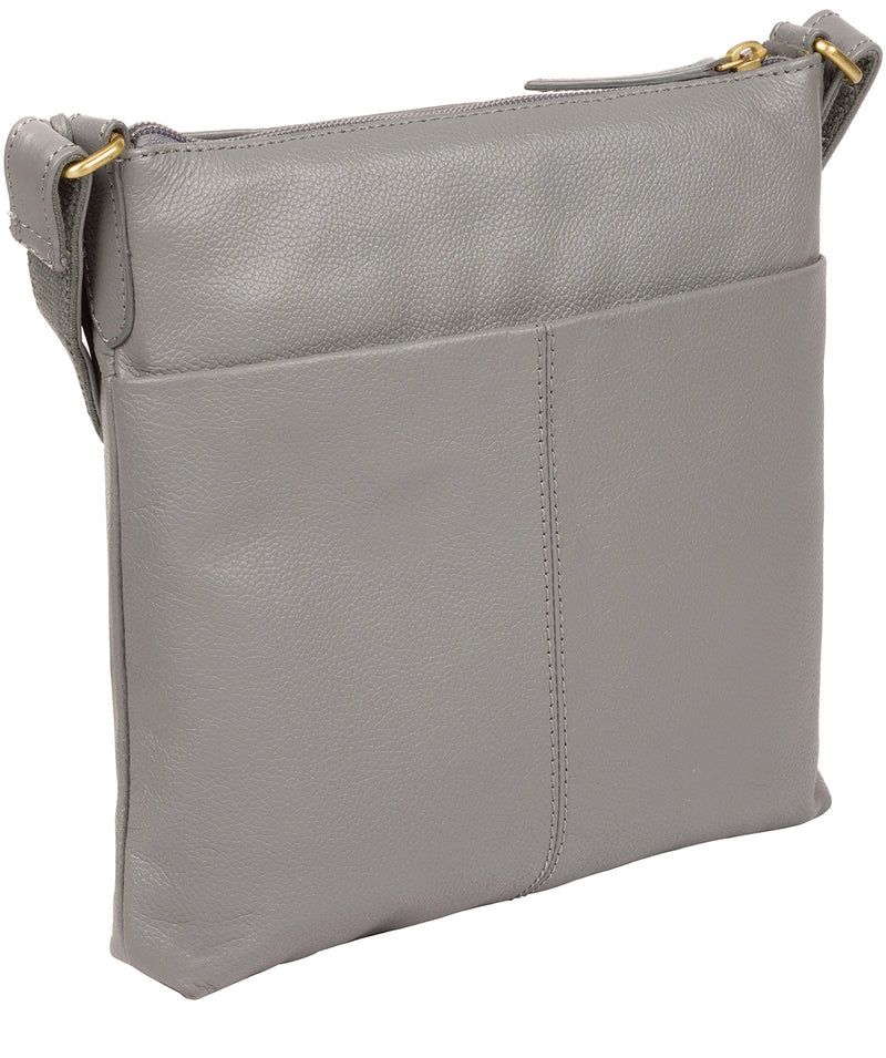 'Bronwyn' Silver Grey Leather Cross Body Bag image 3