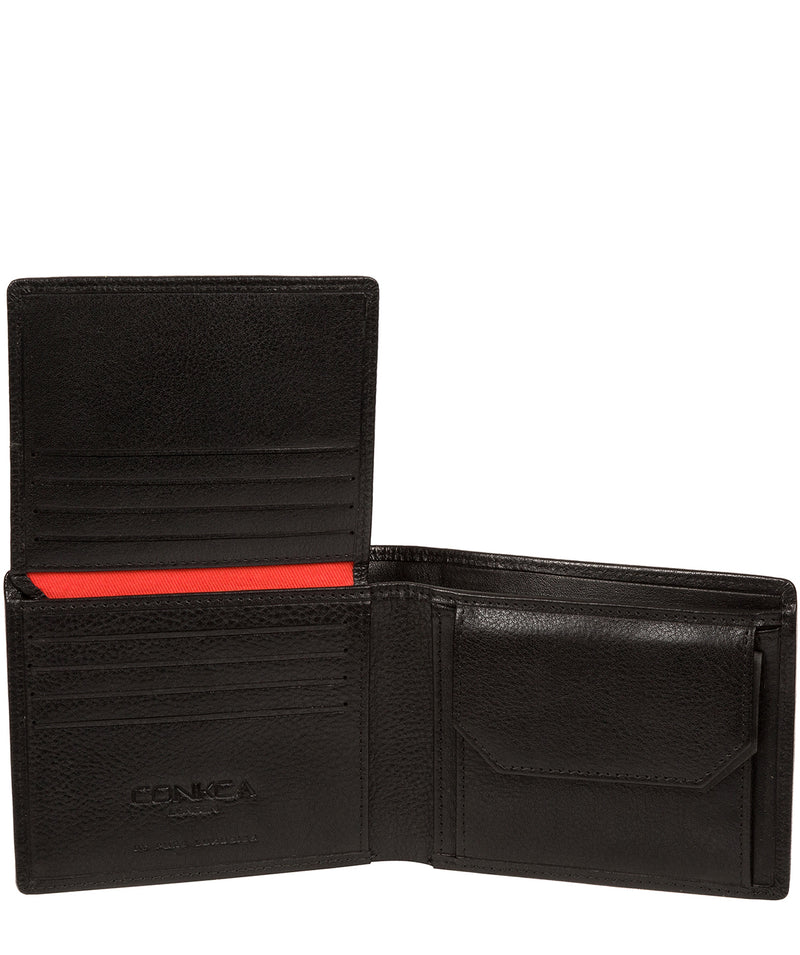 'Elba' Black Leather Wallet image 3