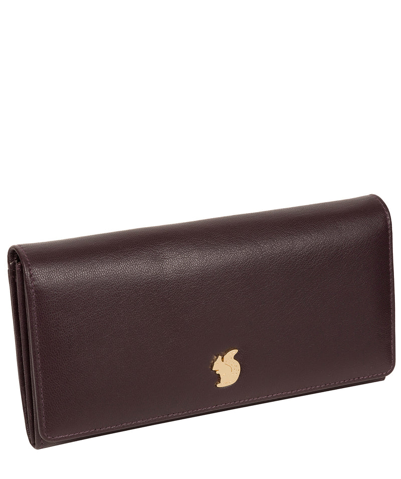 'Smith' Plum Leather Purse Pure Luxuries London