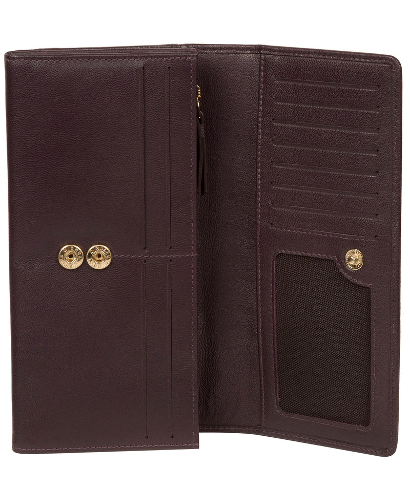 'Smith' Plum Leather Purse Pure Luxuries London