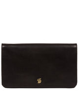 'Cherish' Black Leather Clutch Bag