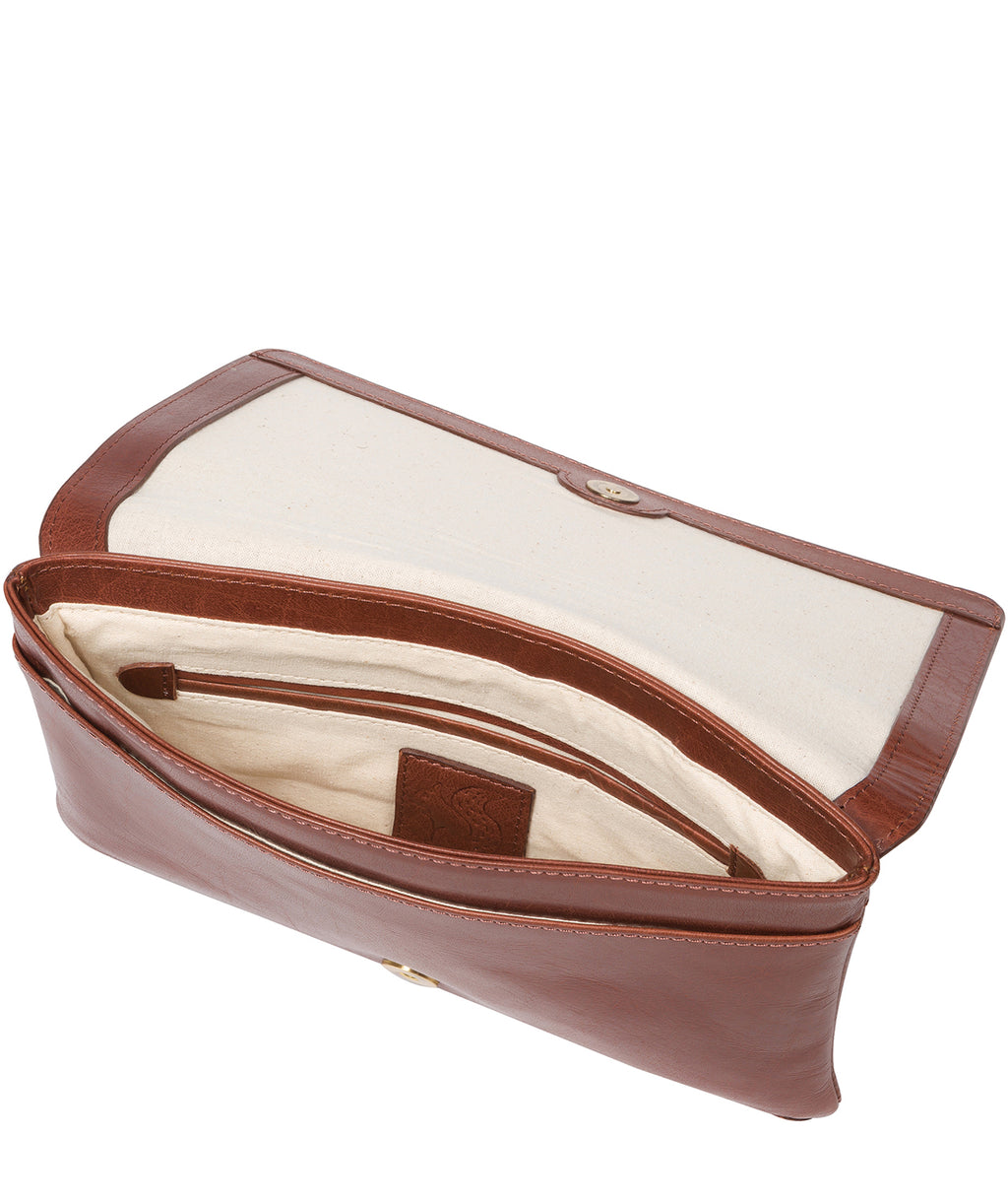 Brown Leather Clutch Bag 'Cherish' by Conkca London – Pure Luxuries London