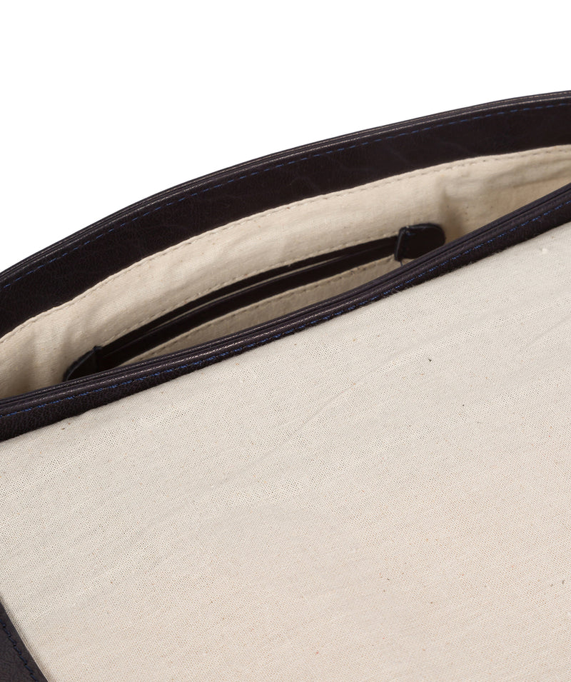 'Cherish' Navy Leather Clutch Bag
