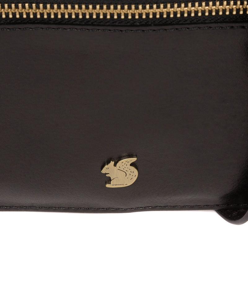 'Planar' Black Leather Bum Bag