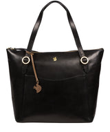 'Mondo' Black Leather Tote Bag