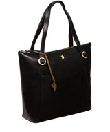 'Mondo' Black Leather Tote Bag