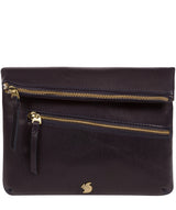 'Flare' Navy Leather Clutch Bag