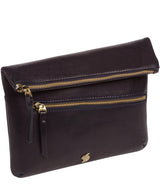 'Flare' Navy Leather Clutch Bag