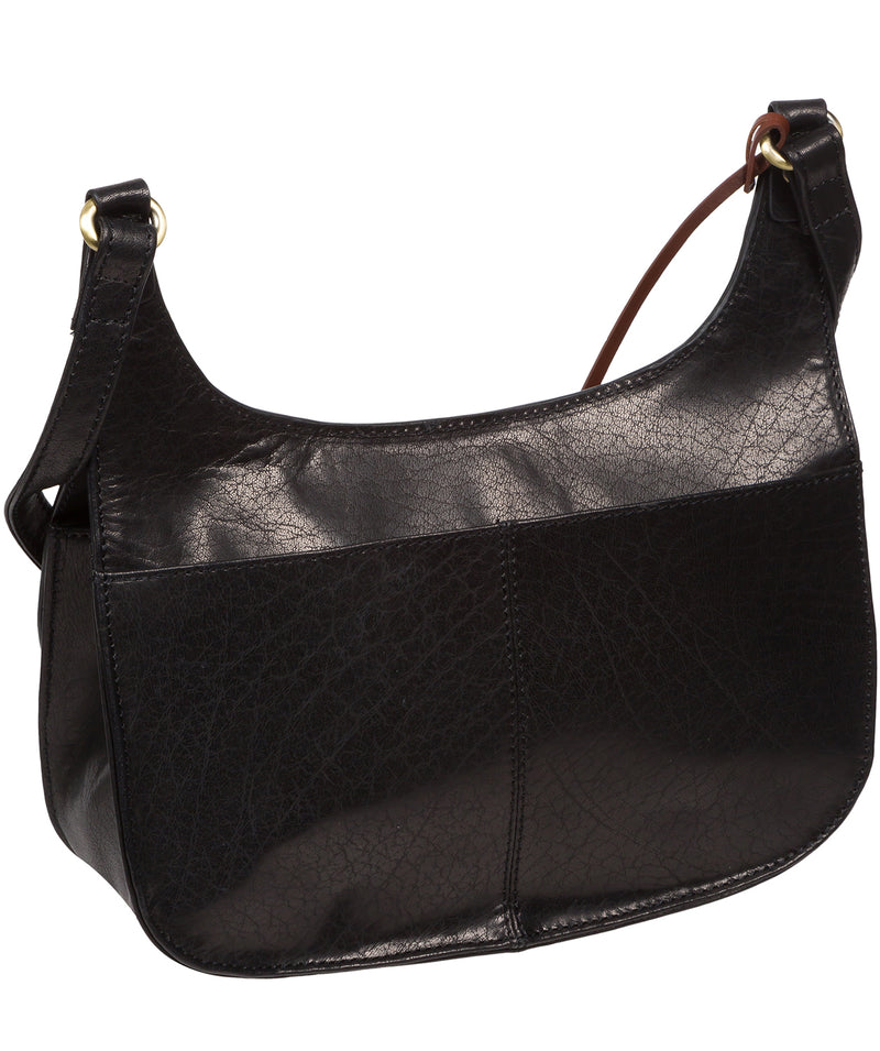Conkca London Originals Collection #product-type#: 'Ellipse' Black Leather Cross Body Bag