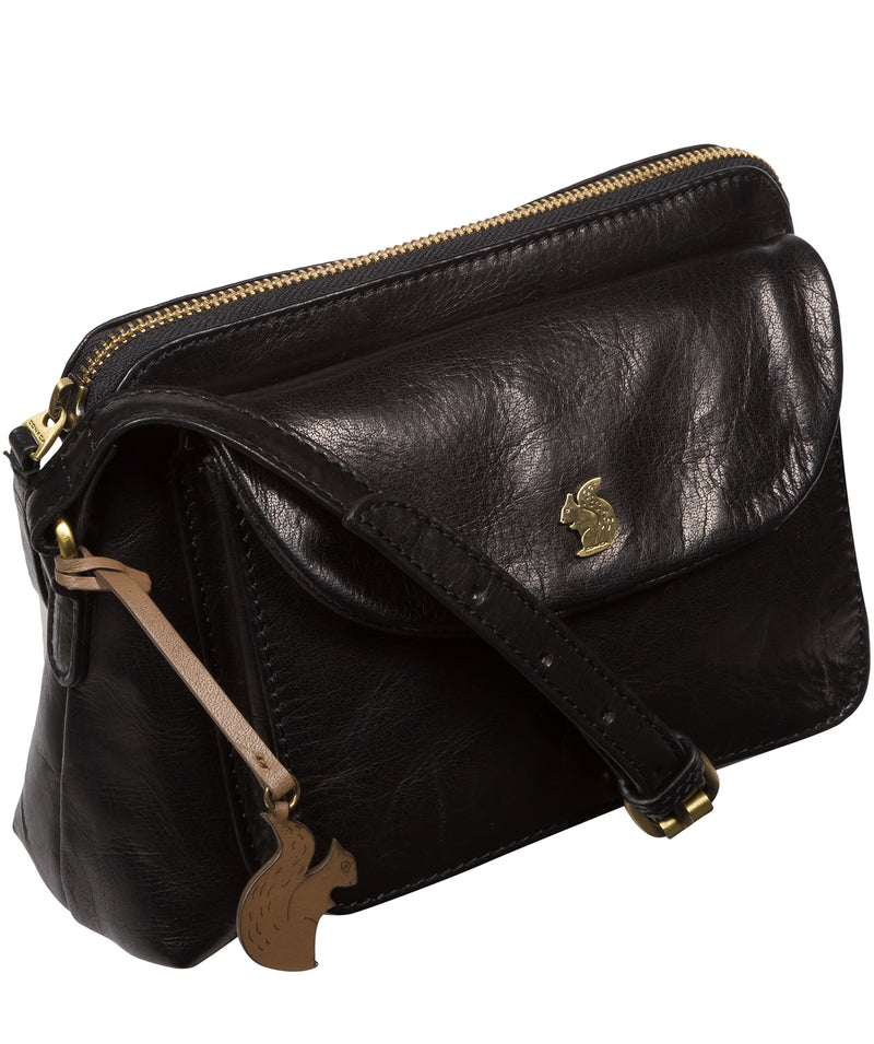 Conkca London Originals Collection #product-type#: 'Dainty' Black Leather Cross Body Bag