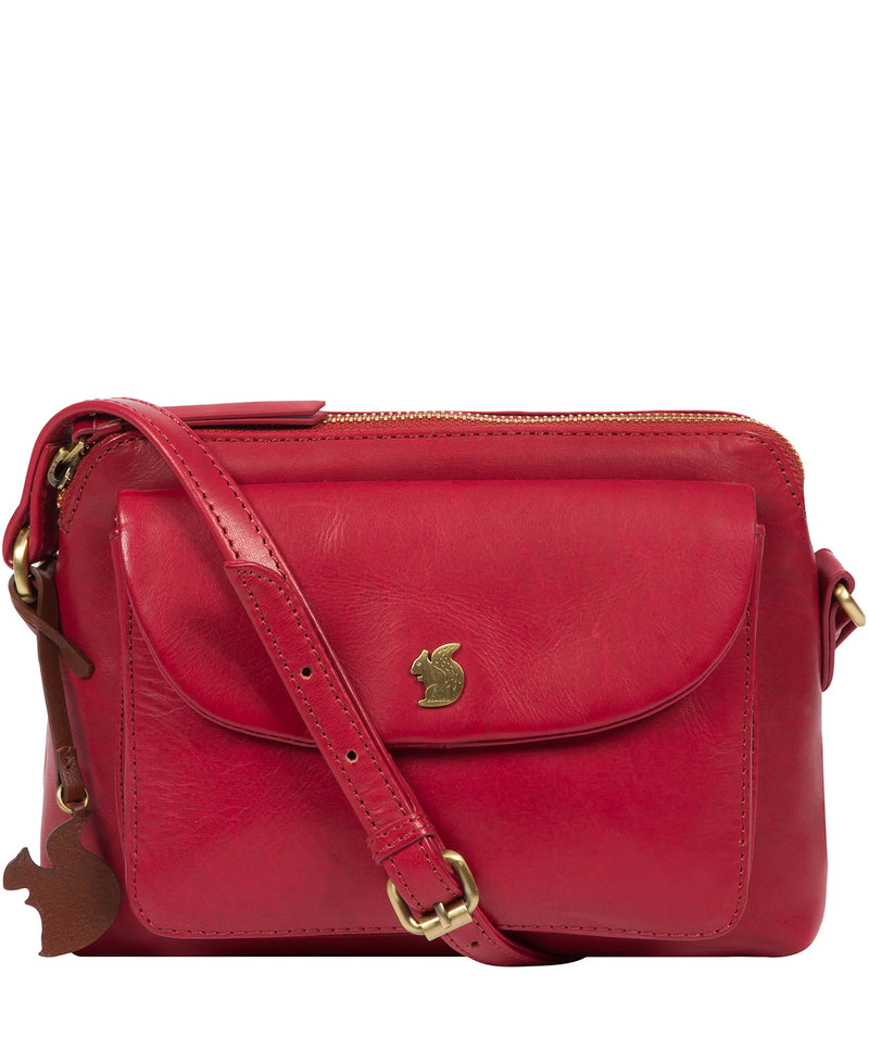 Hardy Red Vegan Leather Crossbody Bag