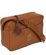 'Tatum' Saddle Tan Vegetable-Tanned Leather Cross Body Bag