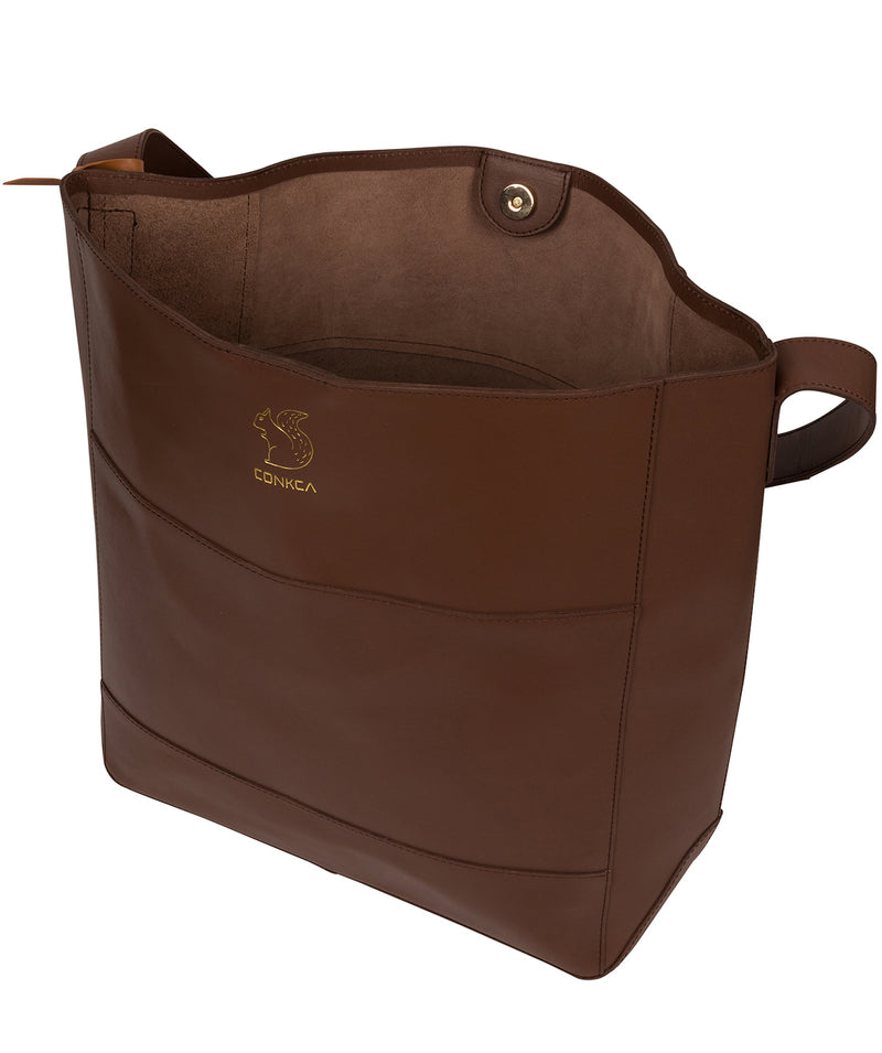 'Reynolds' Ombre Chestnut Vegetable Tanned Leather Shoulder Bag