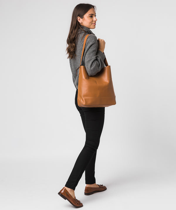 'Reynolds' Saddle Tan Vegetable-Tanned Leather Shoulder Bag