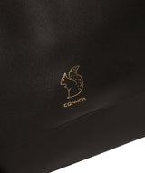 'Leto' Jet Black Vegetable Tanned Leather Cross Body Bag