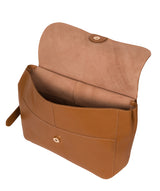 'Leto' Saddle Tan Leather Cross Body Bag