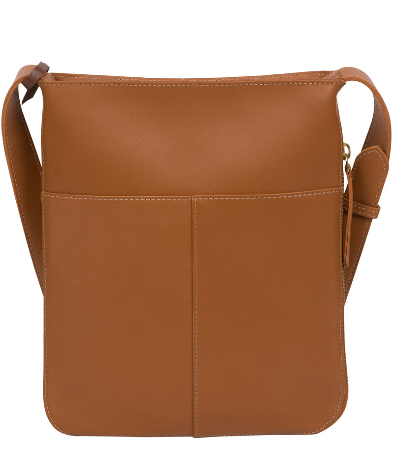 'Lautner' Saddle Tan Vegetable Tanned Leather Cross Body Bag