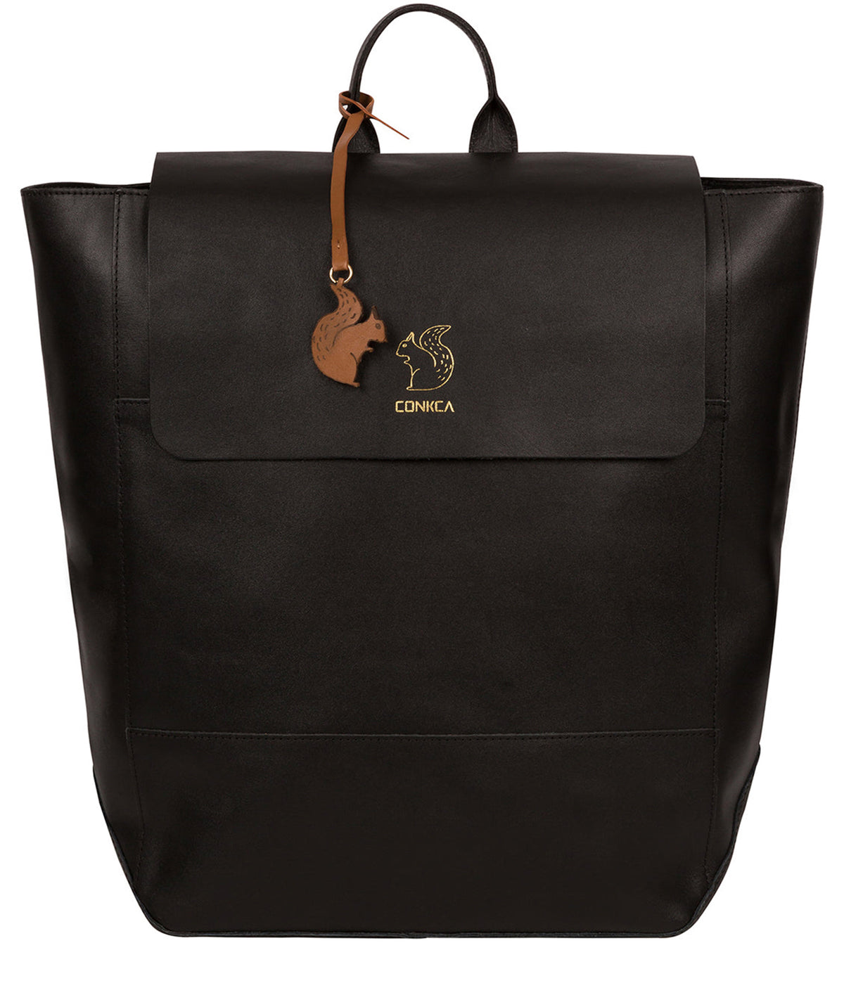 Black Leather Backpack 'Butler' by Conkca London