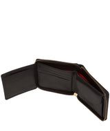 'Chief' Black Leather Zip-Round Wallet