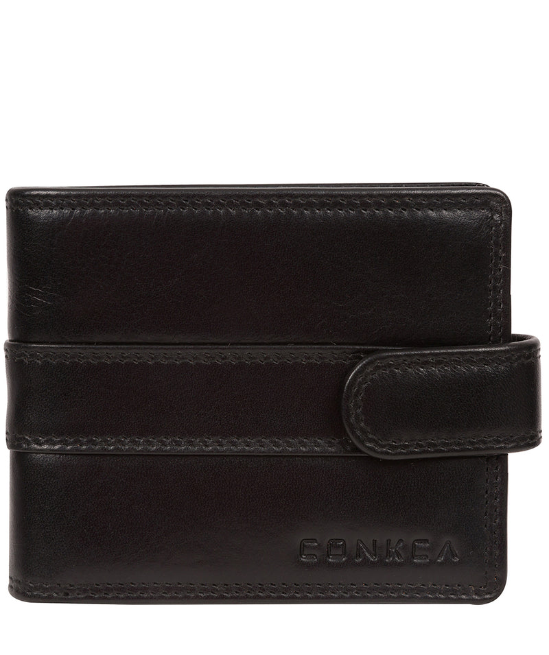 'Brigadier' Black Leather Bi-Fold Wallet