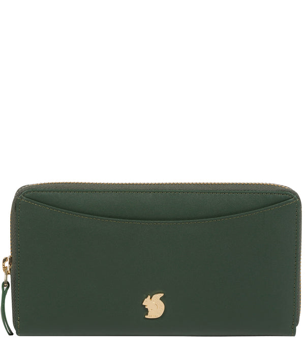 'Candy' Evergreen Leather Zip-Round Purse