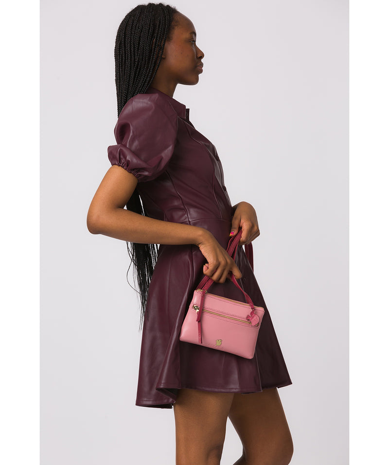 'Sweetie' Blush & Orchid Leather Cross Body Bag