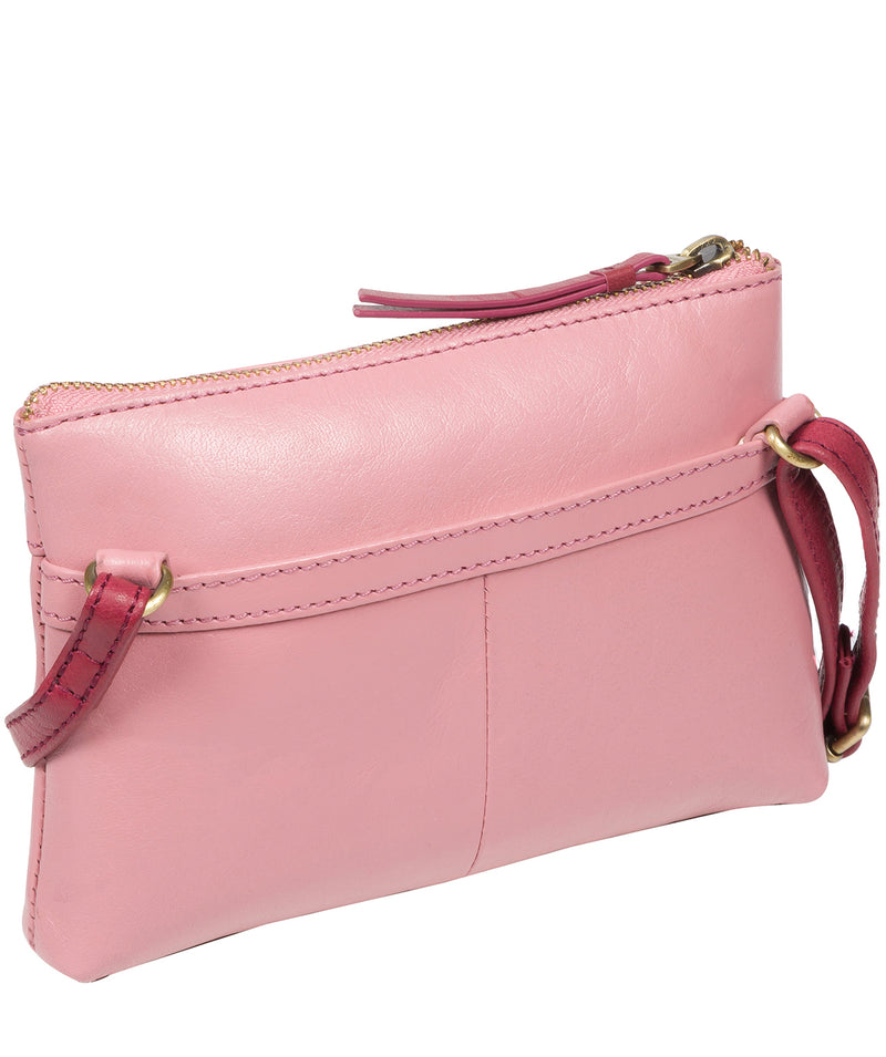 'Sweetie' Blush Pink & Orchid Leather Cross Body Bag