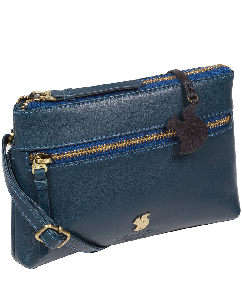 'Sweetie' Snorkel Blue Leather Cross Body Bag