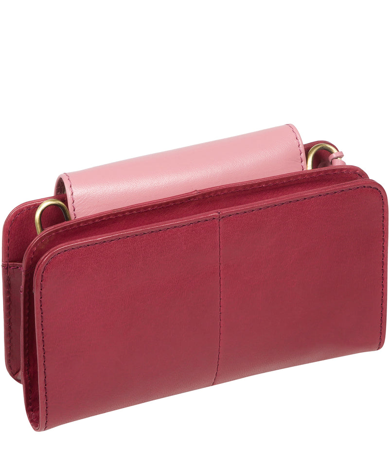 'Little Wonder' Orchid & Blush Pink Leather Cross Body Clutch Bag