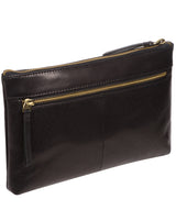 'Treasure' Black Leather Clutch Bag