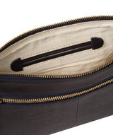 'Treasure' Navy Leather Clutch Bag